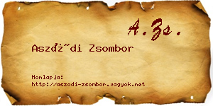 Aszódi Zsombor névjegykártya